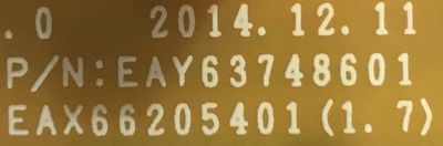 FUENTE PARA TV LG / NUMERO DE PARTE  EAY63748601 / EAX66205401 / 63748601 / MODELO 43F7600 - Imagen 2